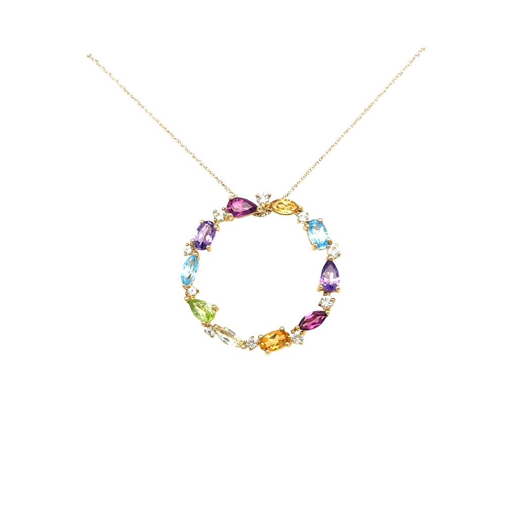 Circle Diamond Necklace