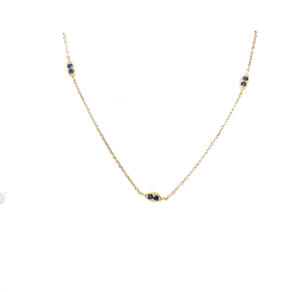 Oval Sapphire Necklace